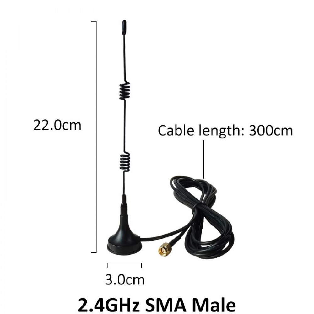 RP-SMA 2.4GHZ 7DBI WIRELESS WIFI WLAN ROUTER EXTENDER ANTENNA 3M